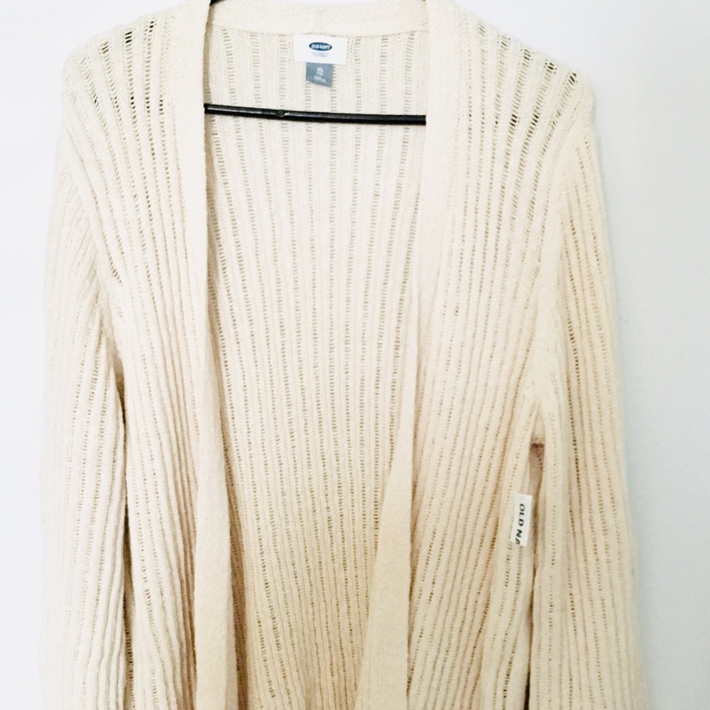 NWT Old Navy Oatmeal Textured Open Front Cardigan